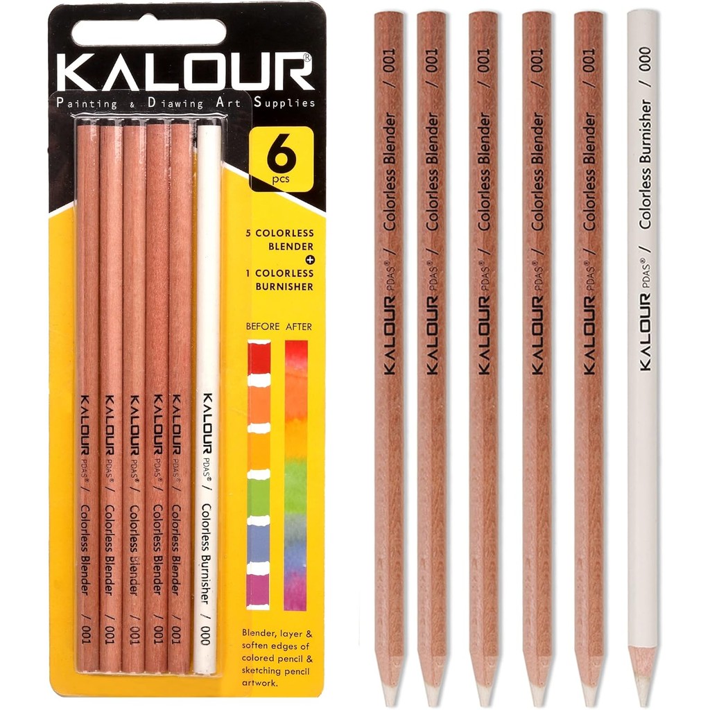 

Colorless Blender Pencils - Professional Blender Pencil For Blend,Layer & Soften Edges Of Colored