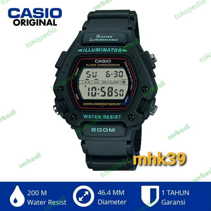 Zylo- Jam Casio Digital Dw290 / Dw-290-1Vs Karet Original Bergaransi