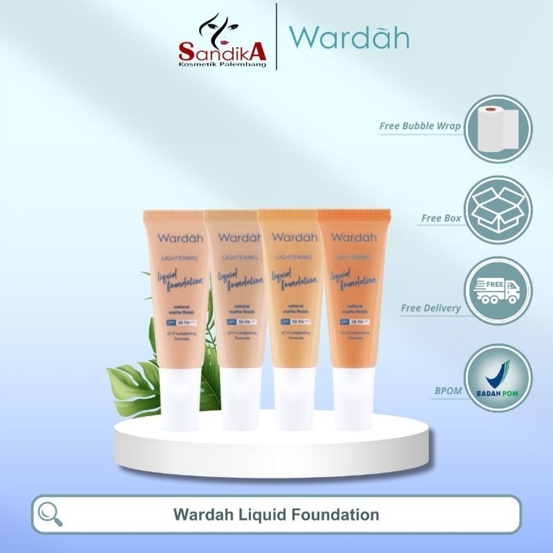 WARDAH LIGHTENING LIQUID FOUNDATION/FOUNDATION WARDAH/ALAS BEDAK WARDAH