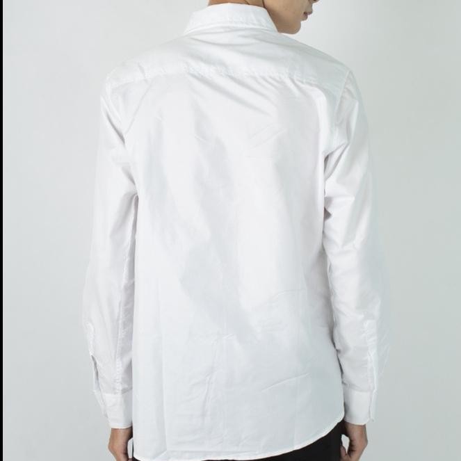 GQ7 GARAF KEMEJA POLOS PRIA LENGAN PANJANG ATASAN PRIA POLOS HITAM PUTIH WB5