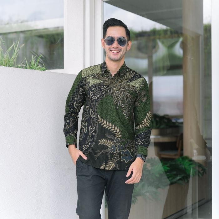 Gentra- Kemeja Batik Pria Lengan Panjang Batik Baturaden Batik Prabu