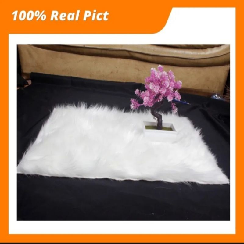 Terapitrendy Bulu Korea / Kain Bulu Korea / Taplak Meja / Taplak Meja Bulu Ukuran 100Cm - 150Cm