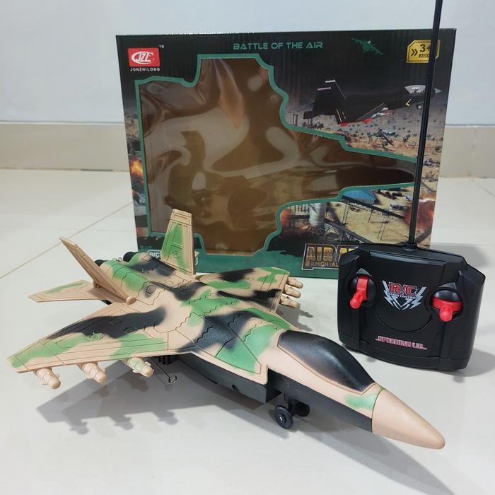 TERMURAH - Mainan RC Pesawat Jet Tempur Army Remote Control