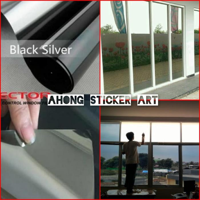 New kaca film black silver/kaca film silver black/kaca film oneway/kaca