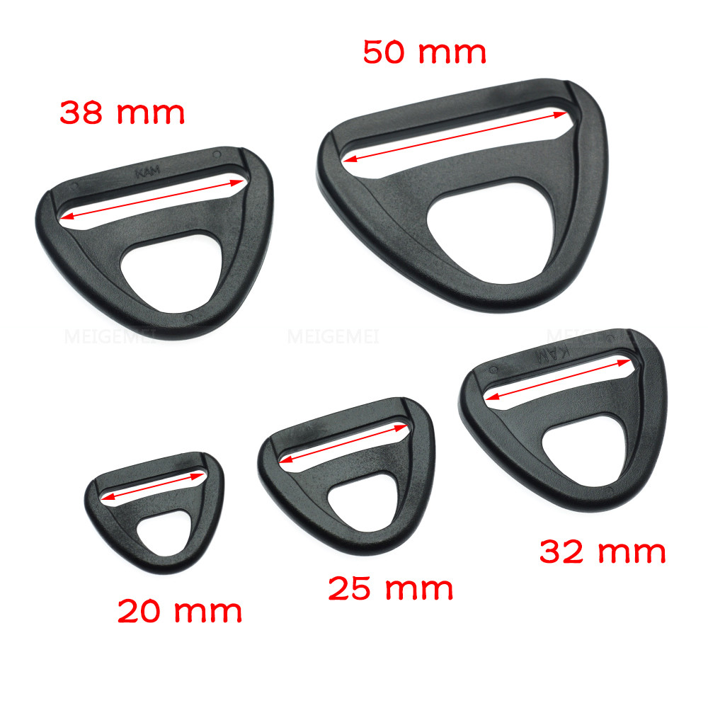 

10Pcs Plastic D-Ring Loop Insert Buckle Webbing Adjuster With Bar Swivel Clip Backpack Straps