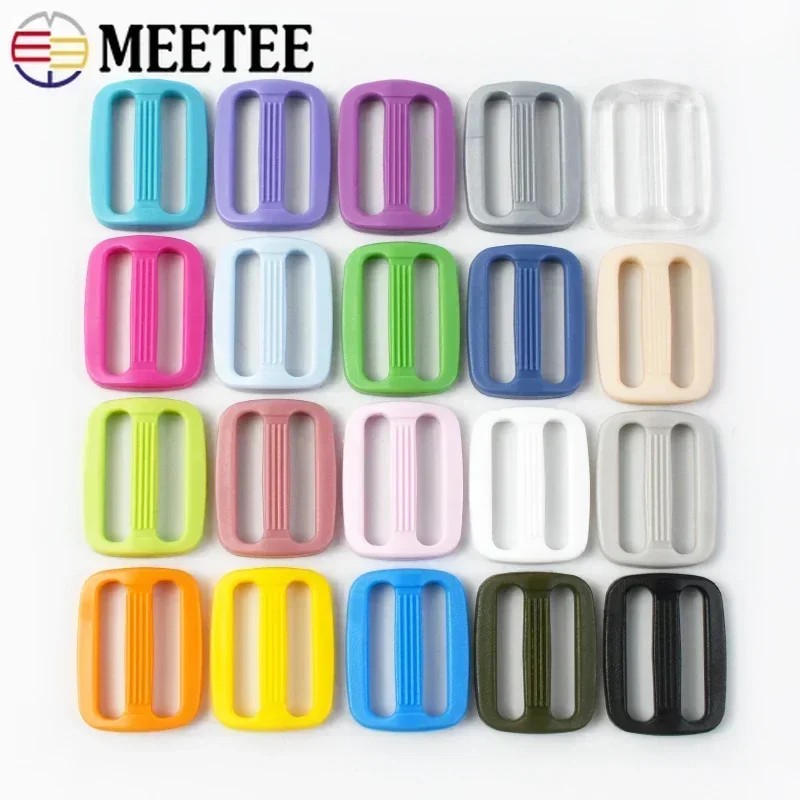 

20Pcs 15/20/25Mm Plastic Ring Buckles For Backpack Belt Tri-Glide Slider Clasp Webbing Bag Strap