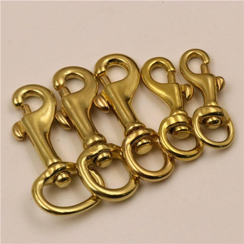 

1Piece Solid Brass Trigger Swivel Eye Bolt Snap Hook For Webbing Leather Craft Bag Strap Belt Hook