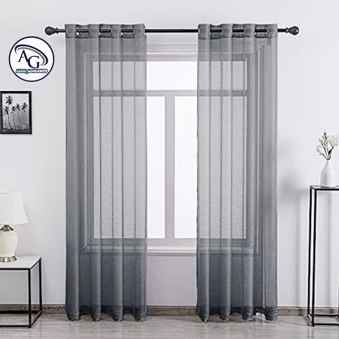 ..... Gorden Vitrase Import Premium Polos Abu Model Smokring Model Cubit Kawat S Gorden Vitrase