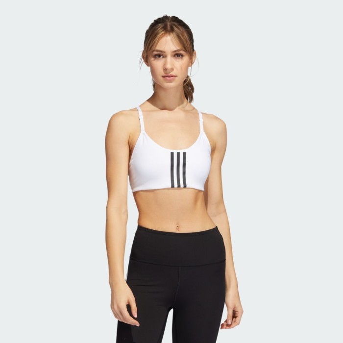 (100% ORIGINAL) Adidas Light-Support Aeroimpact Sports Bra White Sport