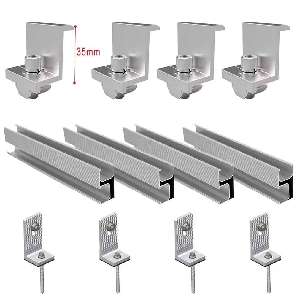 Solar Rail Alu Mounting Rail Solar Panel PV Profile Solar Profile Solar System Accessories Set Alumi