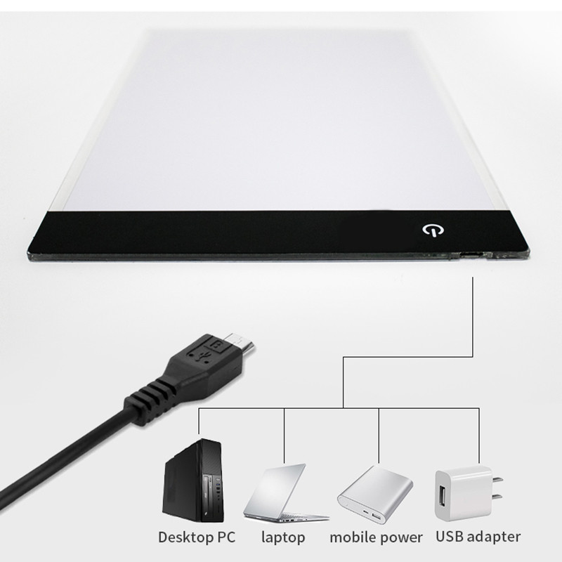 

A4/A5 Led Light Box Tracer Usb Cable Dimmable Brightness Led Artcraft Tracing Light Box Light Pad