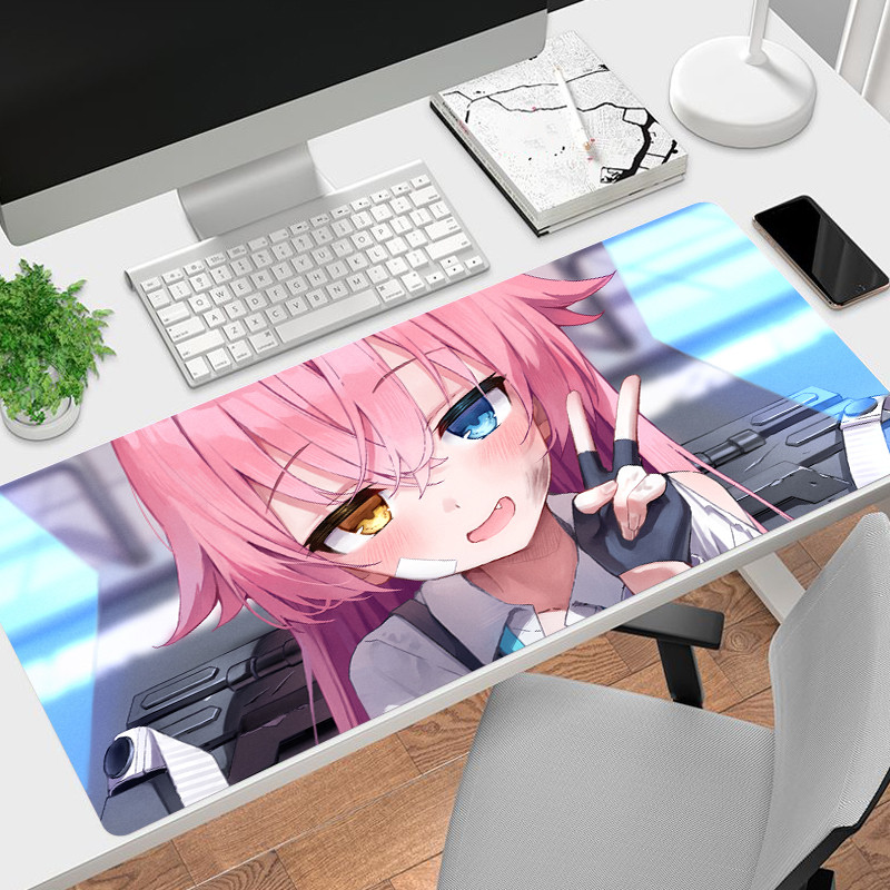 

Mouse Pad Kawaii Anime Girl Blue Archive Computer Laptop Keyboard Mouse Mat Gamers Keyboards Deco