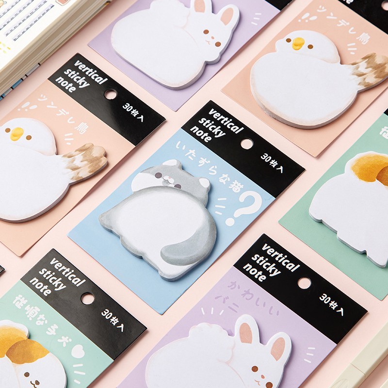

60Sheets Sticky Notes Cute Cartoon Colorful Memo Pad Ins Kawaii Stationery Posted Tabs Its Memo