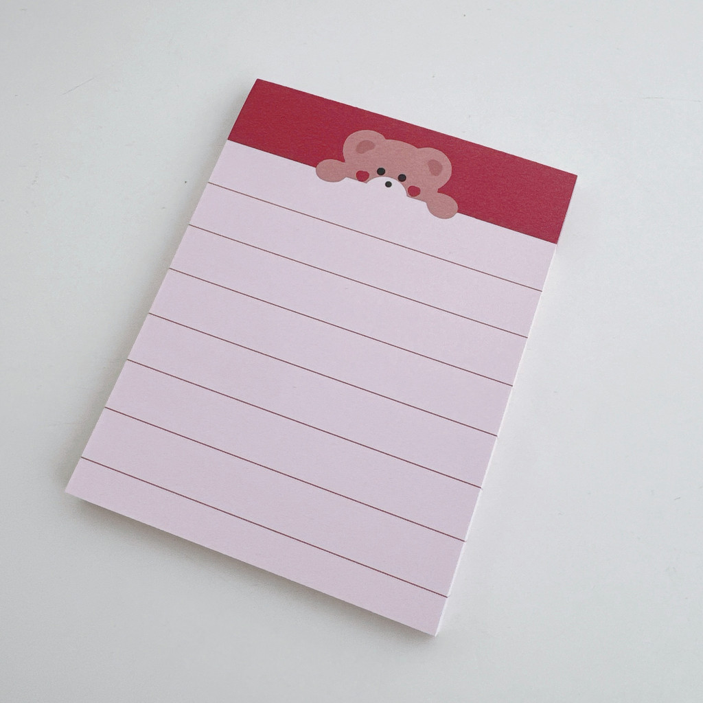 

1 Cute Cherry Bear Note Pad Removable Portable Note Notes Memo Pad