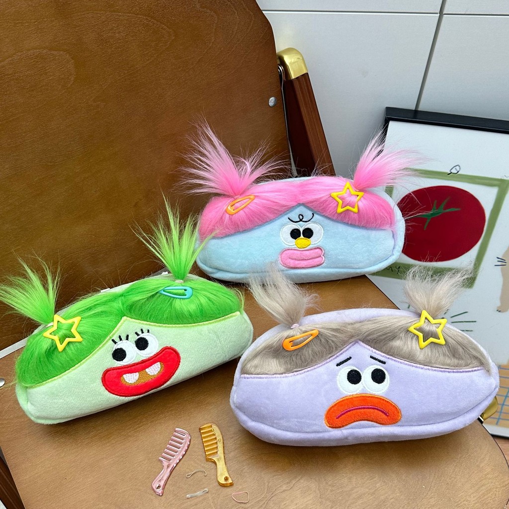 

Funny Cotton Doll Pencil Case Ins Large Capacity Junior And Senior High School Students Stationery