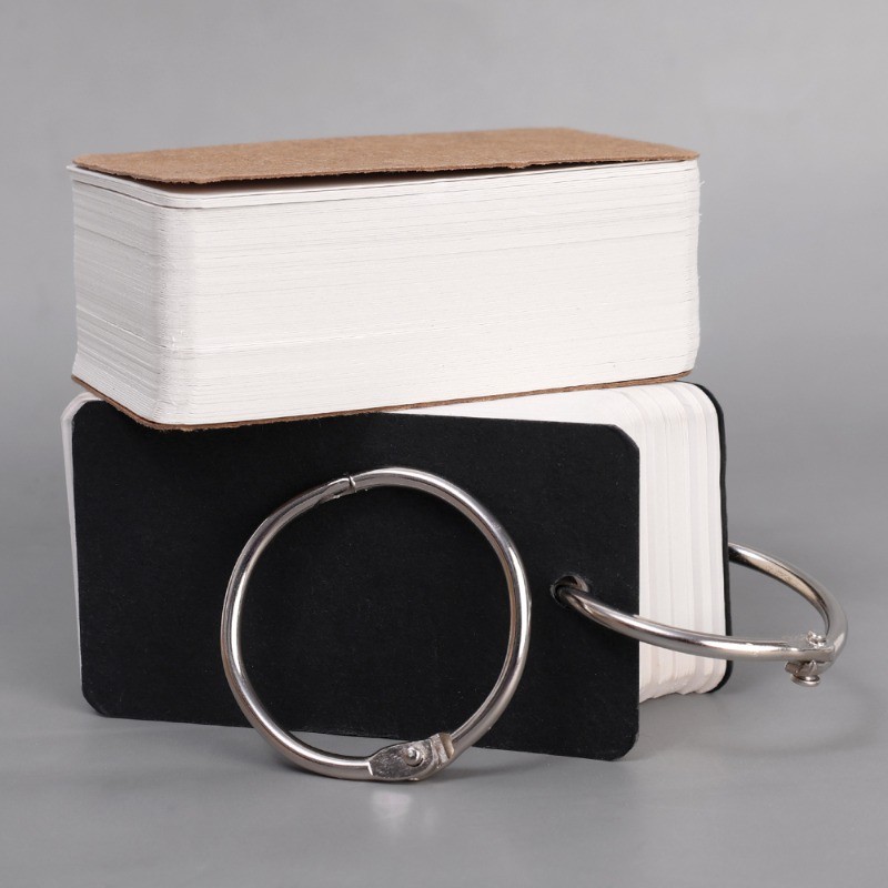 

Blank Index Card With Ring Portable Pocket Memo Pads 150Sheets Blank Study Notepads For Memory