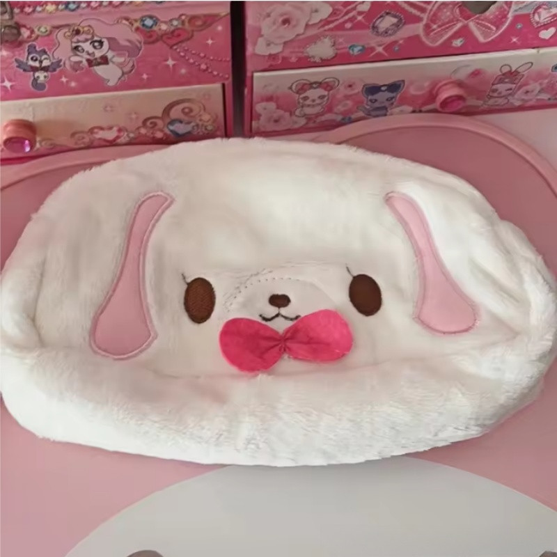 

Kawaii Sugarbunnies Plush Pencil Cases For Girls Cartoon Shirousa White Bunny Cute Pencil Pouch