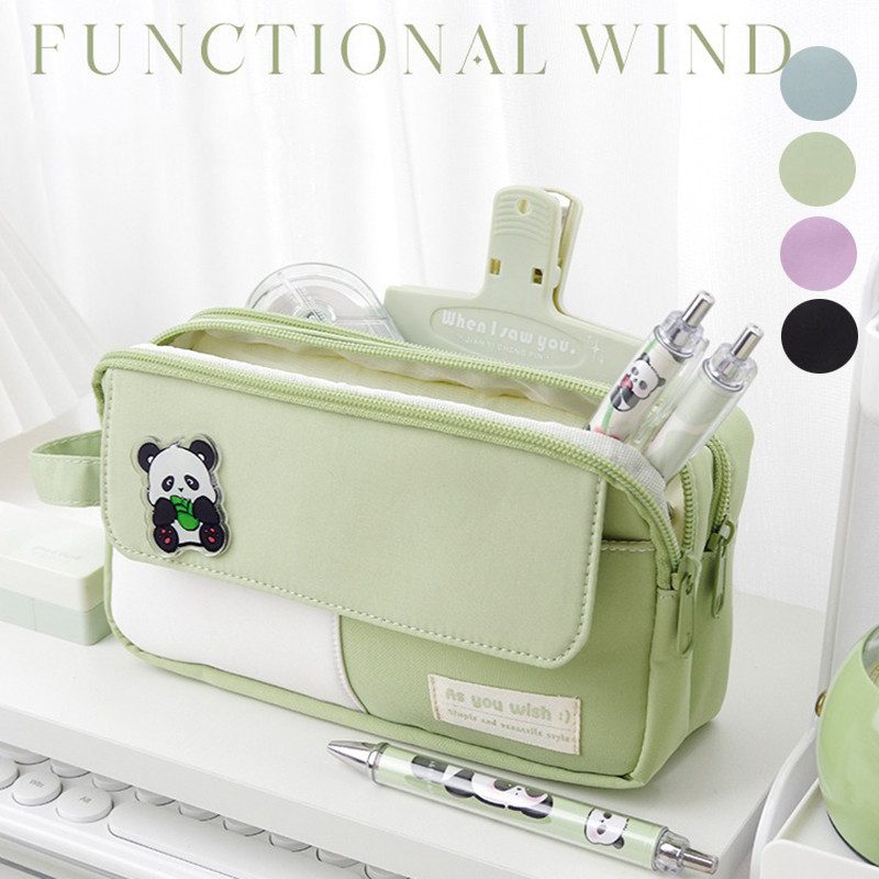 

Color Matching Large Capacity Pencil Bag High-Looking Ins Style Pencil Bag 2024 New Student Boy And