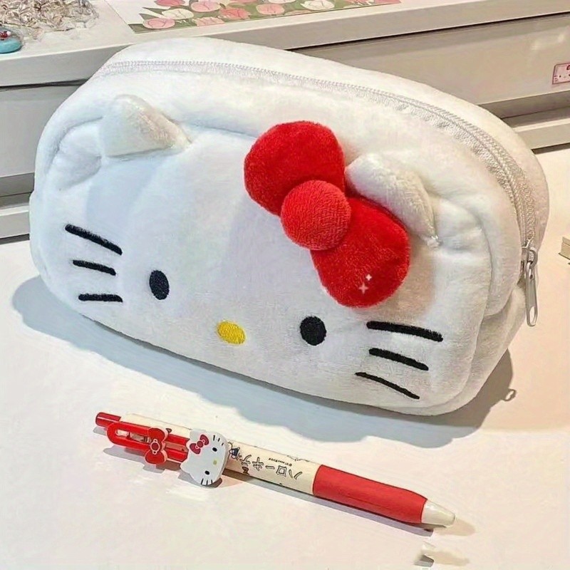 

Hello Kitty Plush Bag Anime Sanrio Cinnamoroll Cosmetic Storage Bags Cartoon Kawaii Pachacco Pencil