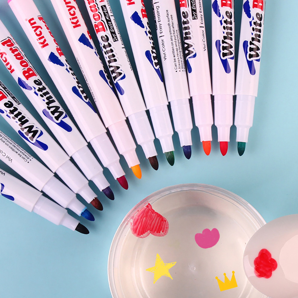 

8/12Colors Magical Painting Floating Whiteboard Makers Pen Water Color Floating Pen Children'S Early