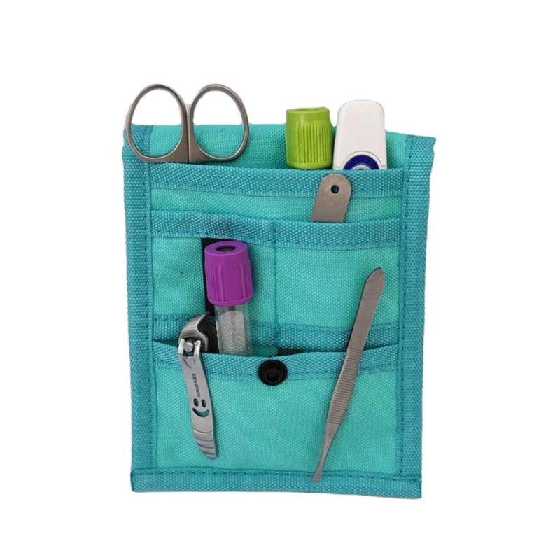 

4-In-1 Convertible Nurse Pen Pouch Nursing Students Organizer Pouch Multi-Compartment Carabiner Clip