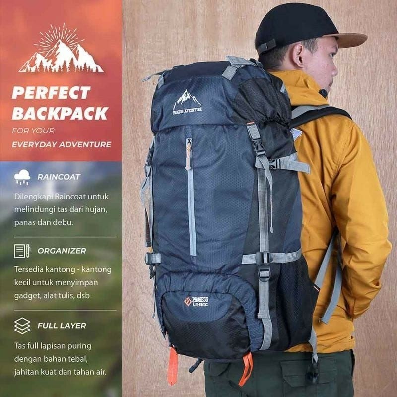 PROMO / Tas Ransel Gunung 60 Liter Progess Adventure