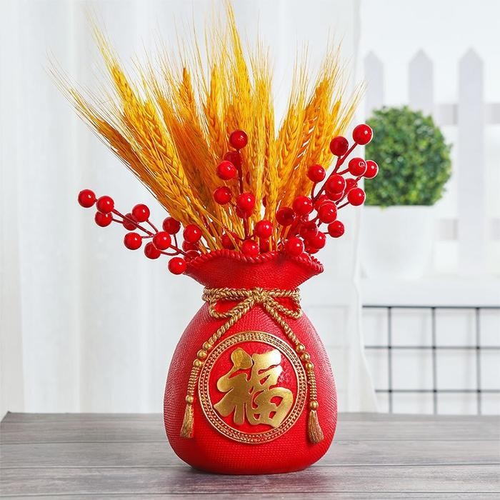 JTTOP" VAS BUNGA IMLEK POT HOKKI BUNGA - PAJANGAN CNY P201