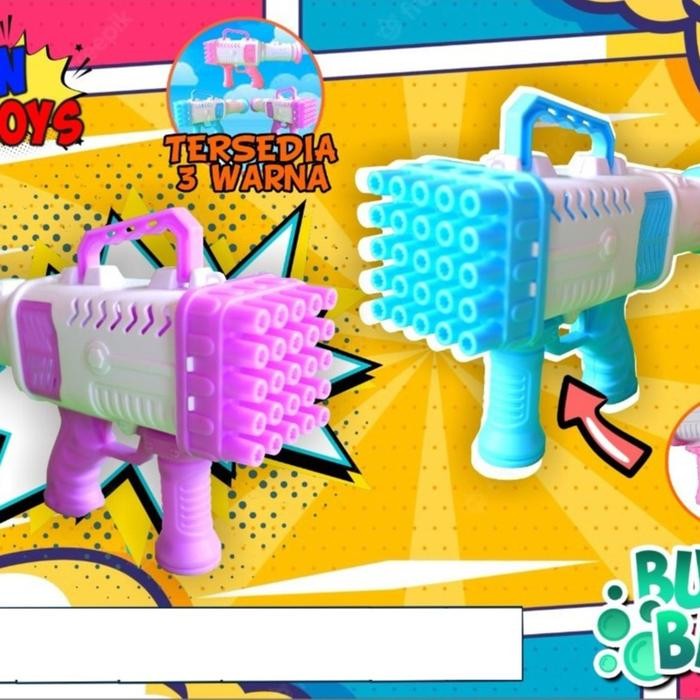 BUBBLE GUN BASSOKA BALON GELEMBUNG SABUN BAZZZOKA MAINAN BUBBLE GUN BESAR JUMBO