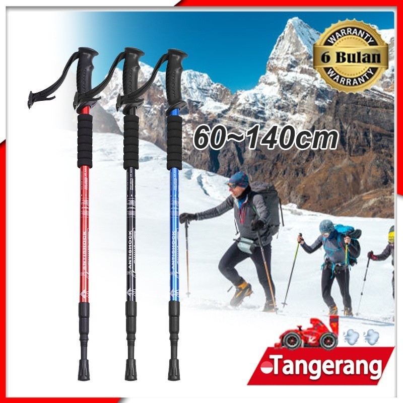 PROMO / Trekking Pole / Tongkat Hiking Outdoor/ Tongkat Gunung Gunung Lipat Folding