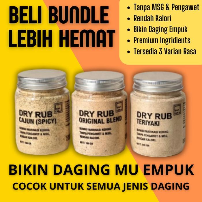 

Bumbu Marinasi & Masak Serbaguna Lean Lab Dry Rub untuk Daging Sapi Ayam Udang Ikan Mengempukkan,