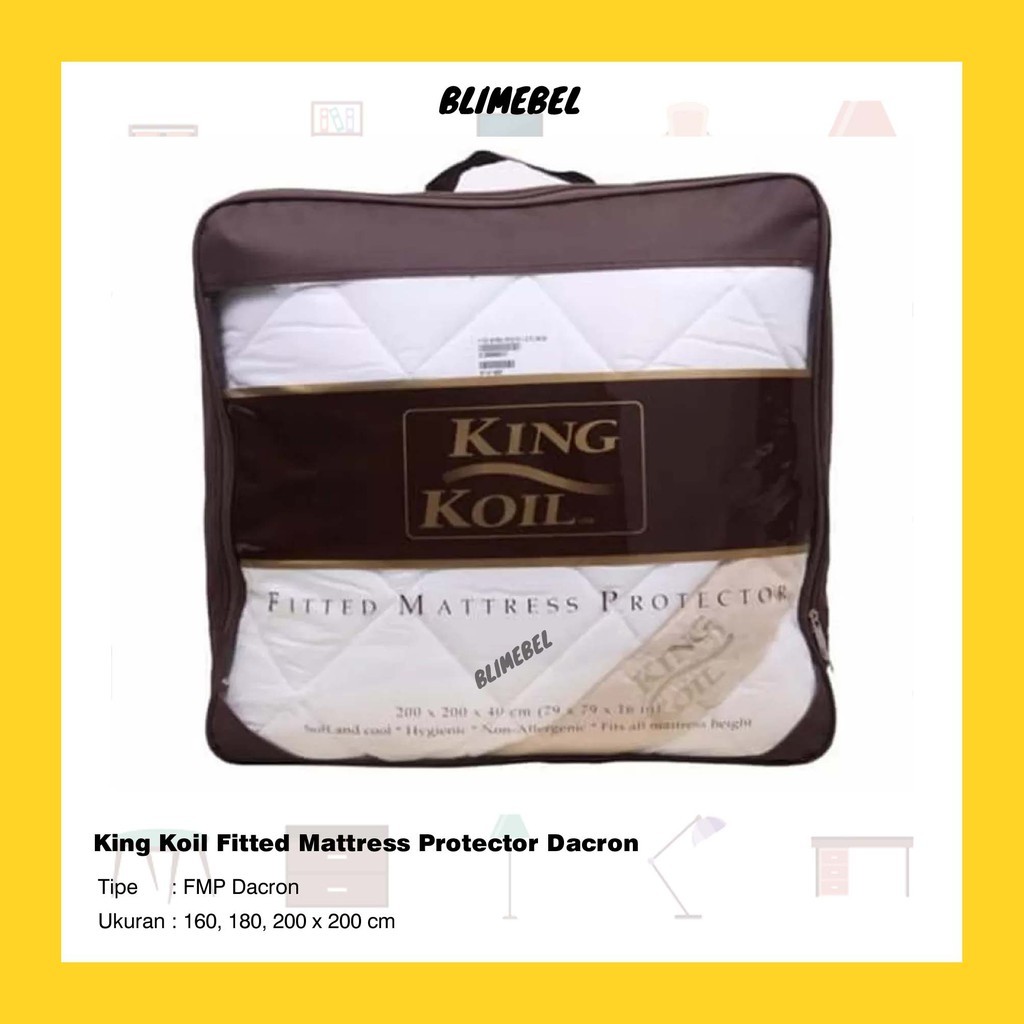 [READY STOCK] KING KOIL FITTED MATTRESS PROTECTOR DACRON / PELINDUNG MATRAS TEMPAT TIDUR KINGKOIL