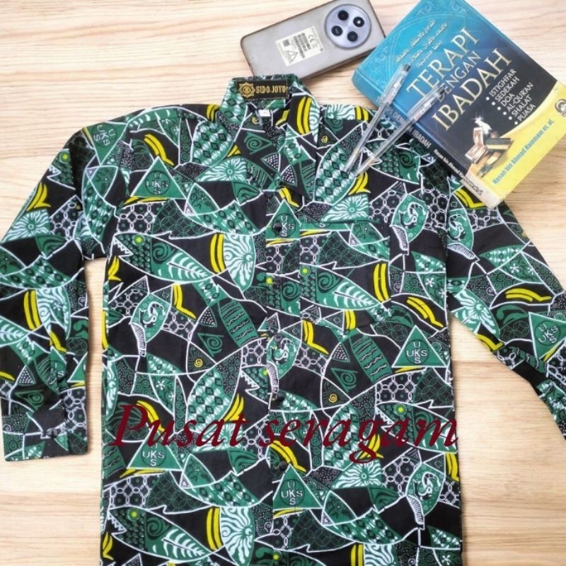 NEW PRODUCT PUSAT SERAGAM BATIK SD SIDOARJO LENGAN PANJANG BATIK UKS SIDOARJO LENGAN PANJANG SERAGAM