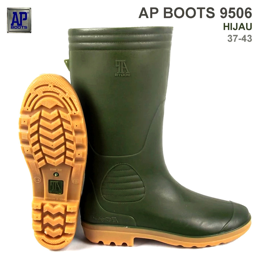 KATZZ AP Boots 9506 AP Boot Pertama Model Legendaris Boot AP sinil Green [ AP Boots 9506 - Sepatu
