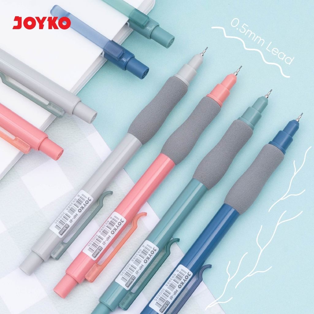 

Joyko Mechanical Pencil 0.5mm SOFT GRIP / Pensil Mekanik 0.5 Joyko GAGANG HALUS MP-61 - RAJA BIGBOX