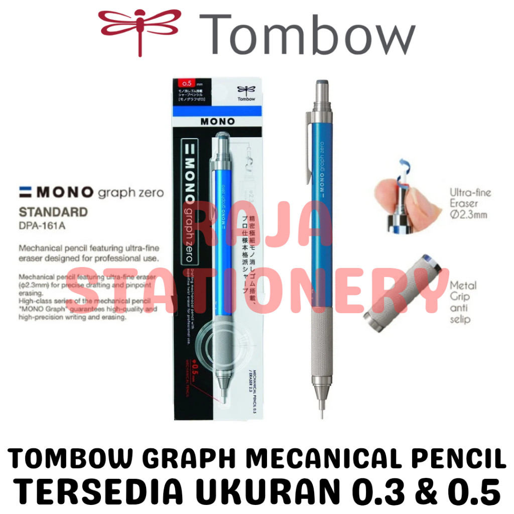 

Tombow Mono Zero Mechanical Pencil Precise Graph Zero 0.3 0.5 / Pensil Mekanik Tombow Mono Graph Zero Japan - RAJA BIGBOX
