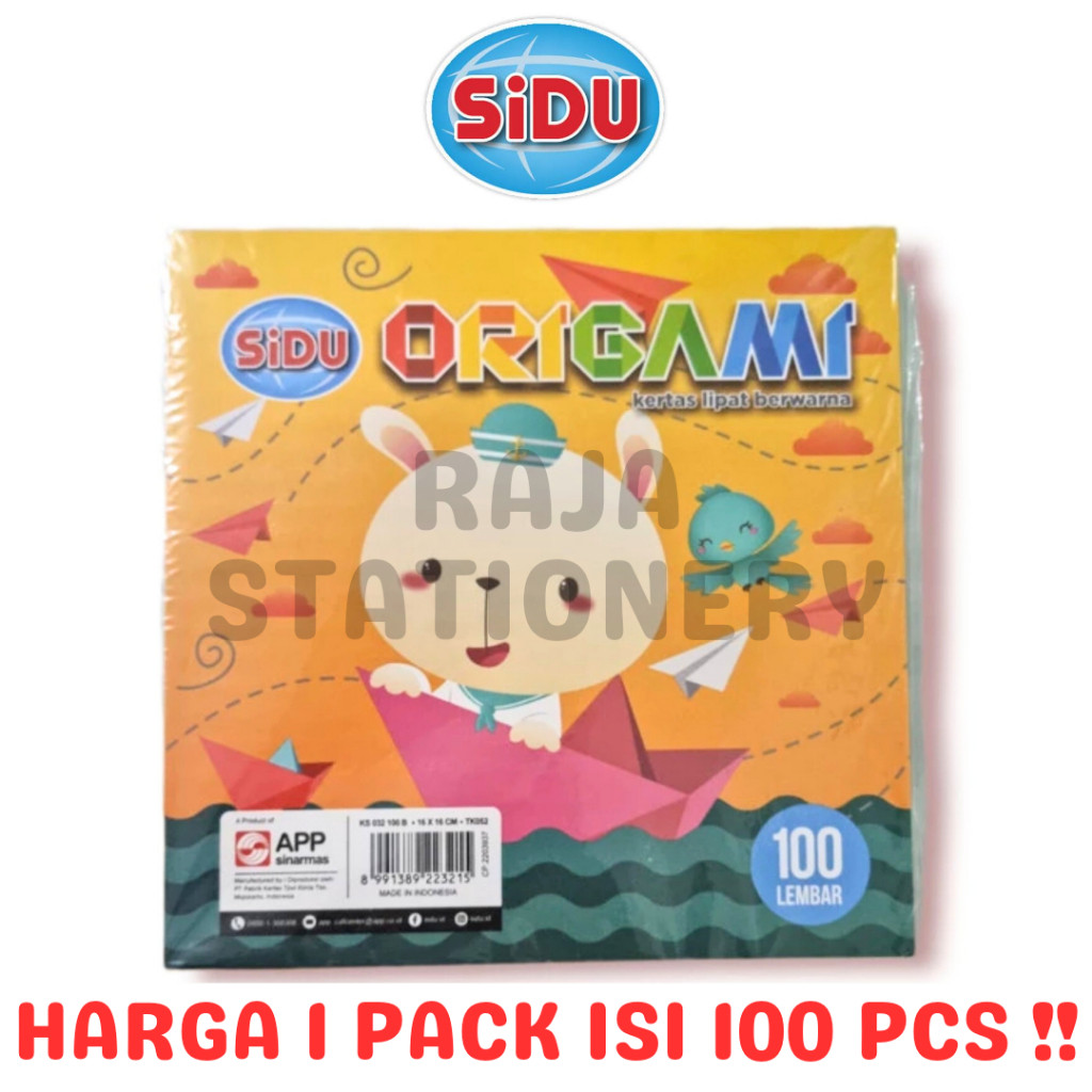 

SiDU Origami 16x16 12x12 Paper Kertas Origami Lipat Sukung Sinar Dunia 100 LEMBAR - RAJA BIGBOX