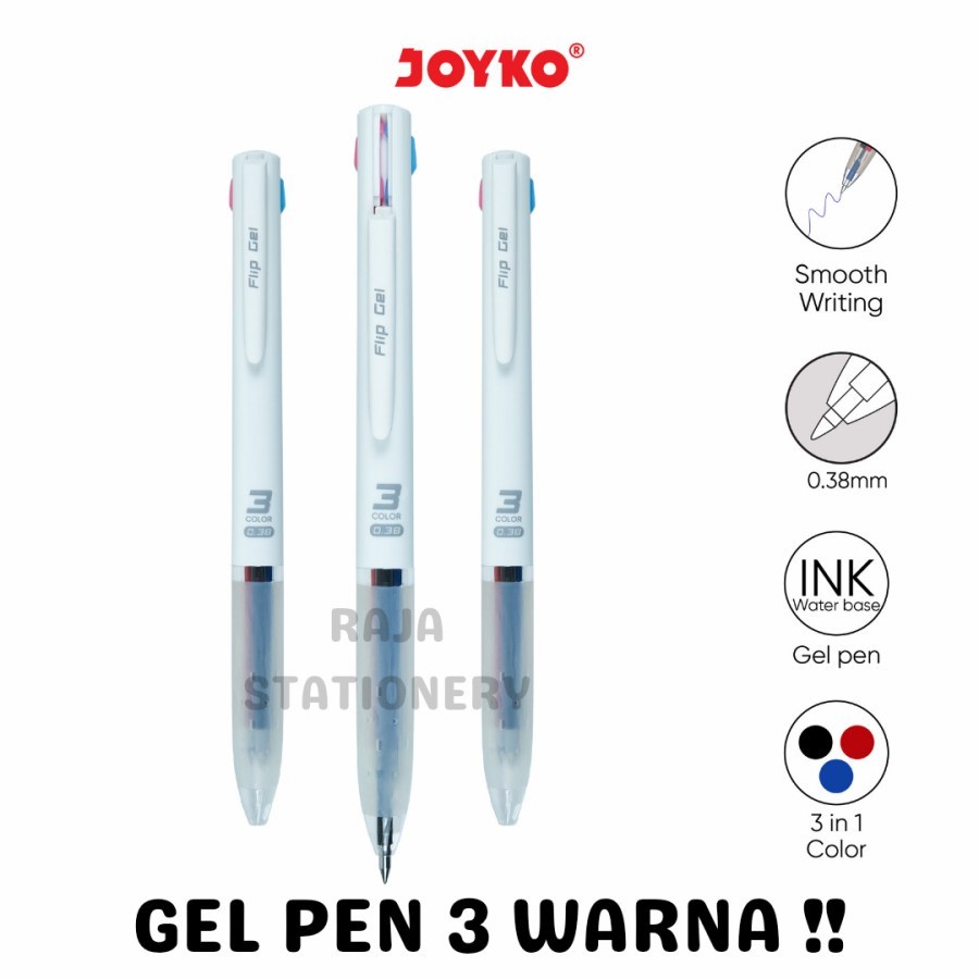 

JOYKO GEL PEN 3 COLOURS FLIP / PULPEN PEN JOYKO 3 WARNA 3 INI 1 MURAH BERKUALITAS GP-339 - RAJA BIGBOX