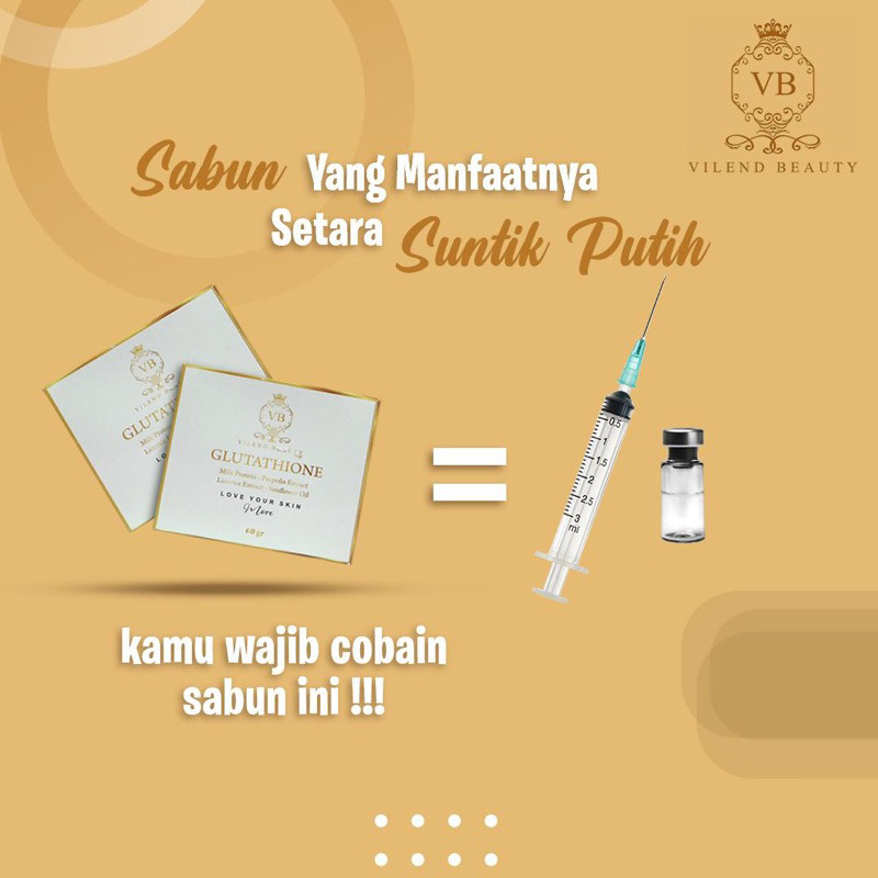 VILEND BEAUTY SOAP PEMUTIH BADAN PERMANEN SABUN DOSTING VIRAL WHITENING (FREE JARING UNTUK SABUN