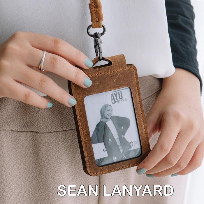 

Id card Name Tag landyard Kulit Sapi Asli Papan Nama Model Kalung