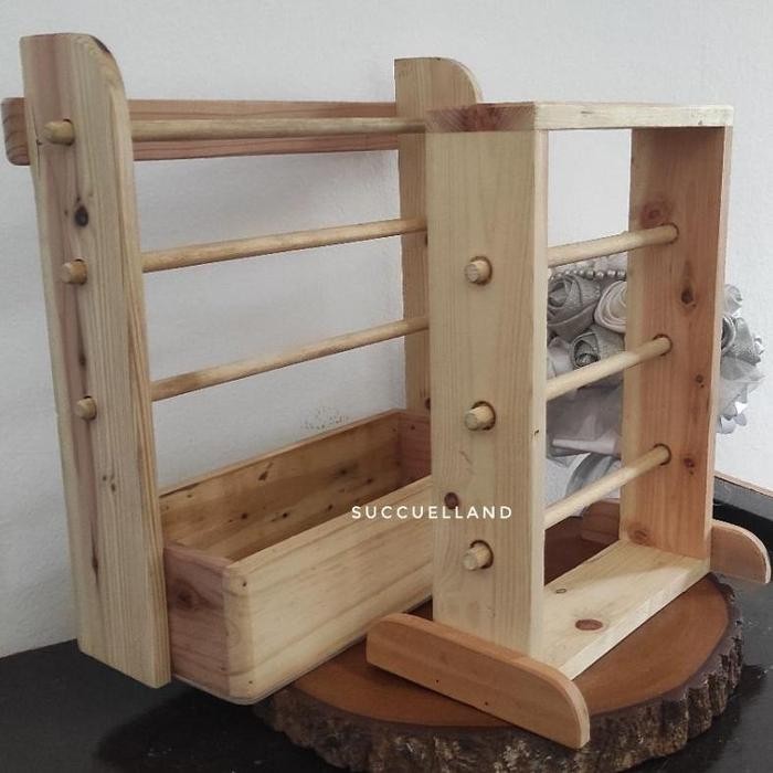 

Yarn Holder Stand Benang Hakpen Kayu Ribbon Wood Holder Tempat