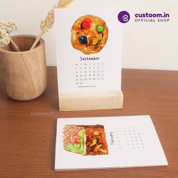 

Kalender 2025 Lovely Ukuran (A6 10,5x14,8 cm) - Wooden Calendar - Kalender Dekorasi Custoom.in