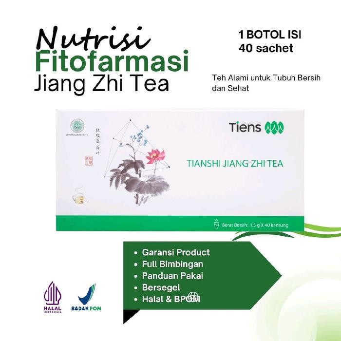 

Jiang Zhi Tea - Tea Minuman - Teh Celup Teh Rebus isi 40 sachet / Teh Hijau / Nutrisi Alami Tanpa