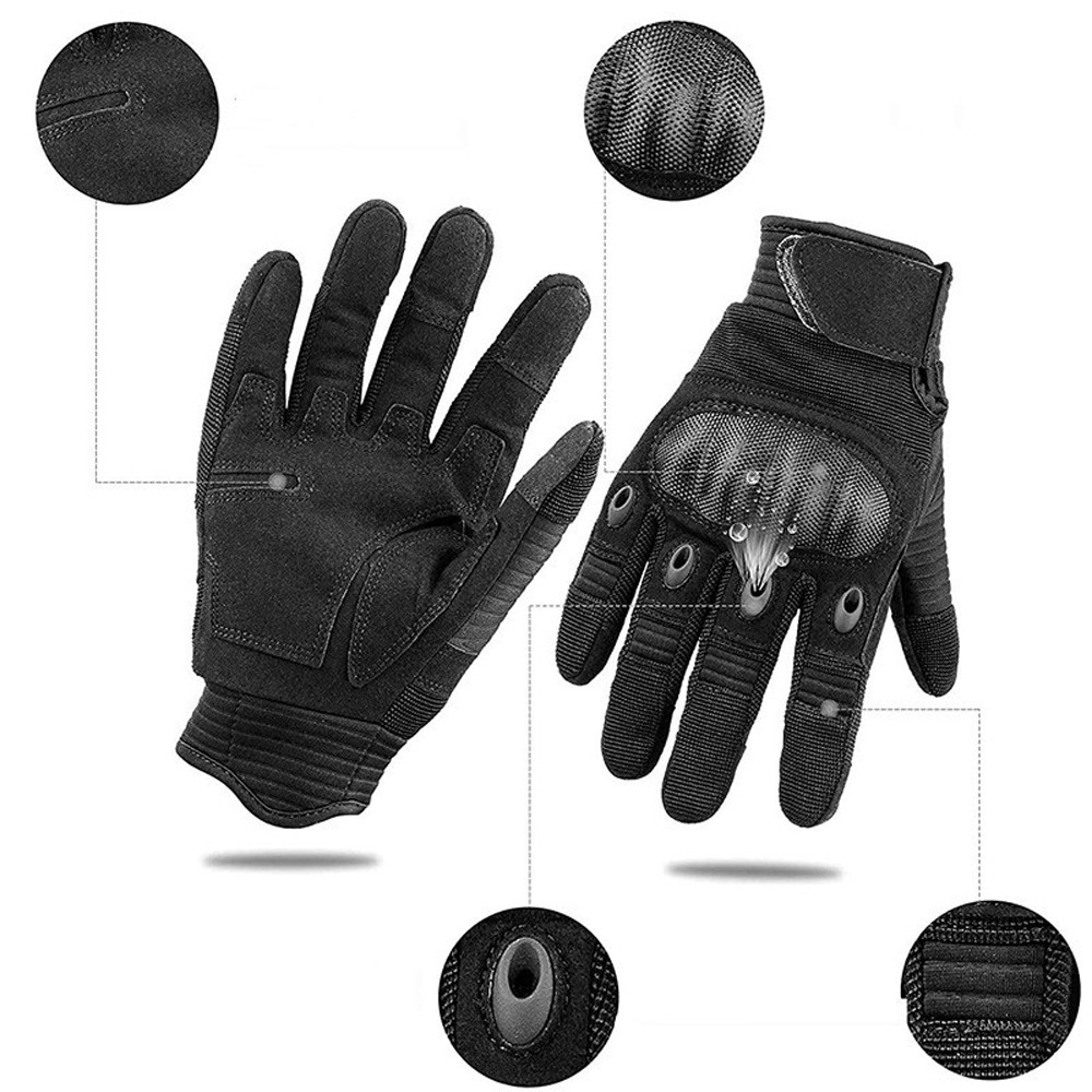 Shell Full Finger Tactical Gloves Paintball Airsoft Shooting Combat Anti-Skid Bicycle Cycling