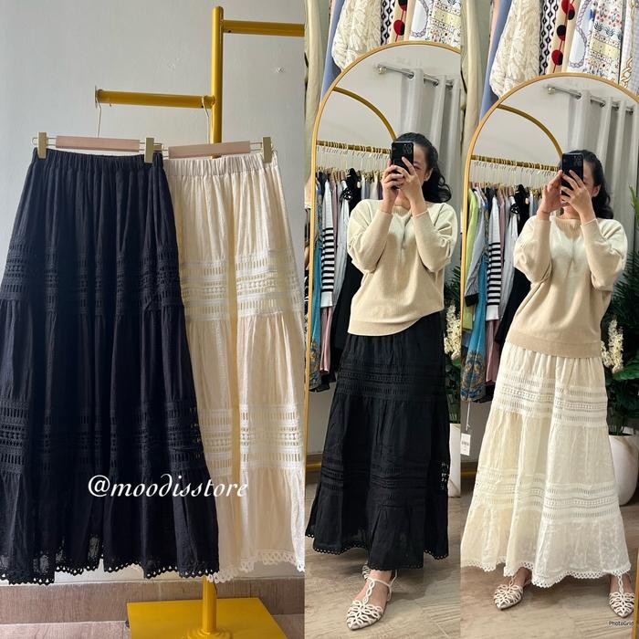 Skirta- Moodis Bohemian Embroidery Skirt Rok Bordir Bohemian