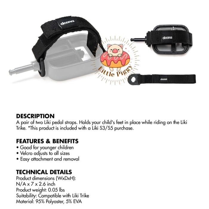 Doona Liki Trike Pedal Strap Sparepart Accecories S1 S3 S5 -Gratisongkir