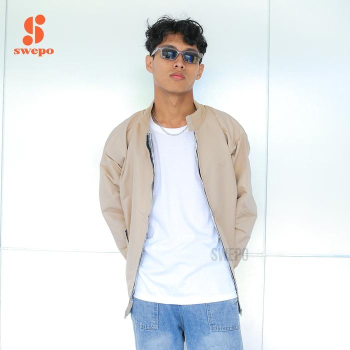 Coatelle- Swepo Harrington Jacket (Polos) Size M-Xxl (Pria & Wanita)