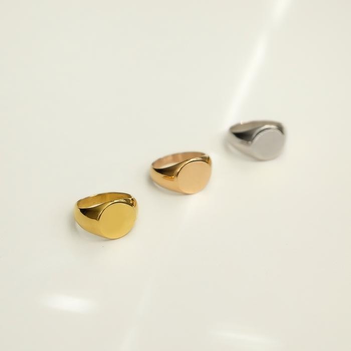 Outsy- Classic Signet Ring Cincin Anti Karat