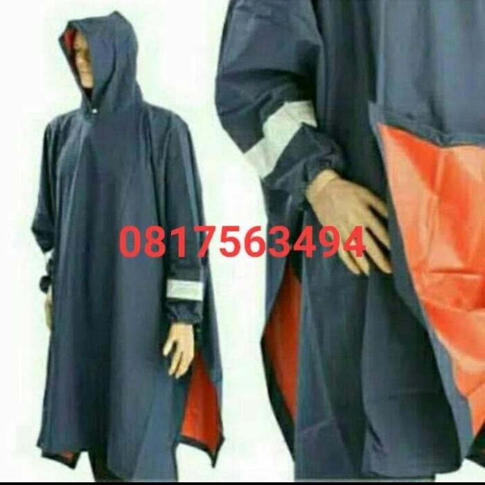 JAS HUJAN Jas Hujan Original 100% Penguin Ponco / Pinguin Mantel Kelelawar - Biru awet tahan lama wa