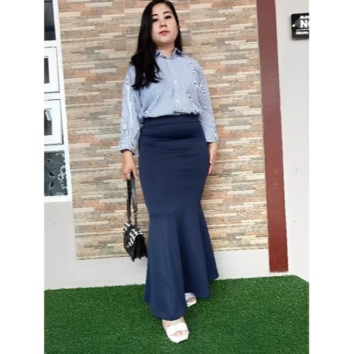 Trenatik- Rok Duyung Scuba Mermaid - Bawahan Wanita Panjang - Fashion Muslim Kekinian - Bisa Cod
