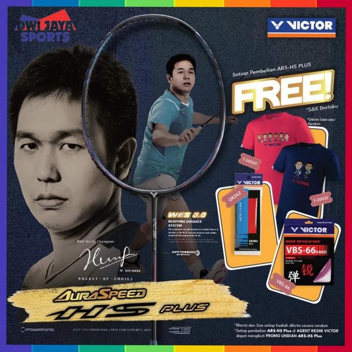 READY Victor Auraspeed HS Plus ARS-HS Plus Badminton Racket Raket Victor